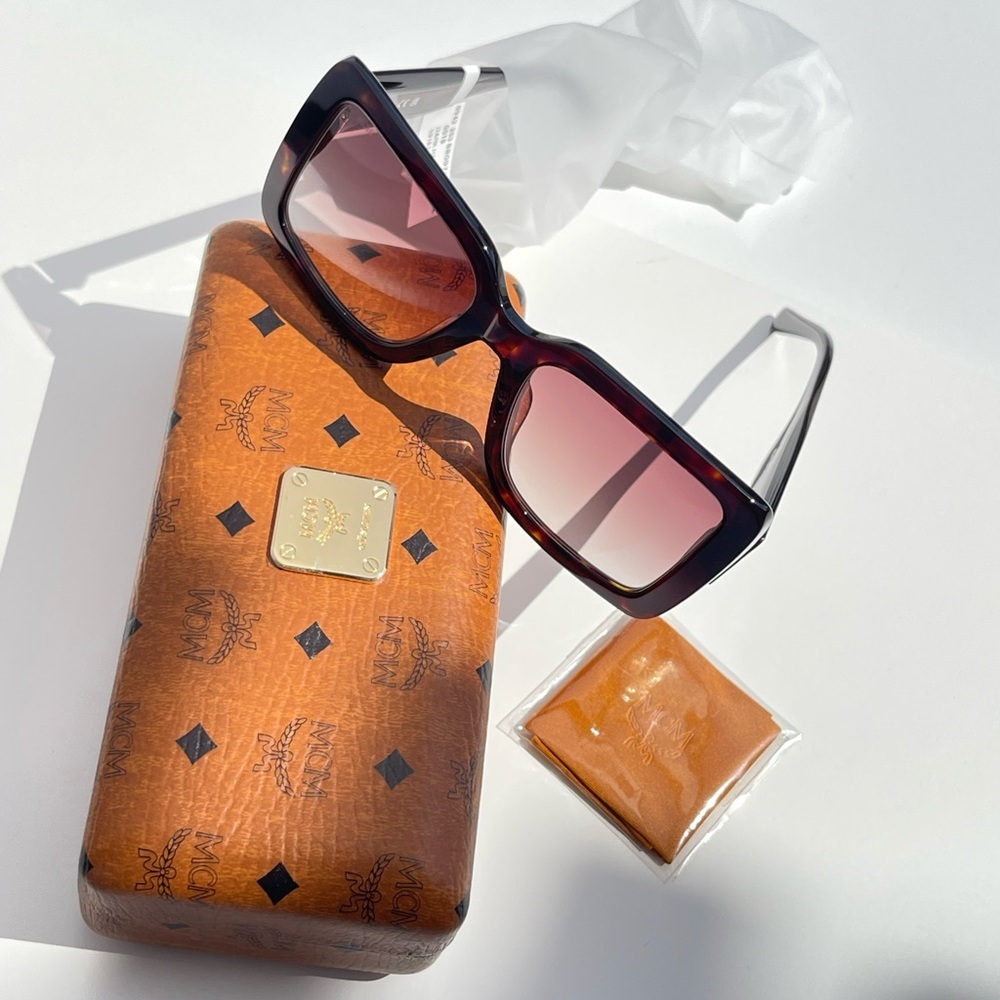 MCM tortoise new authentic sunglasses include case + cloth, lens 54mm